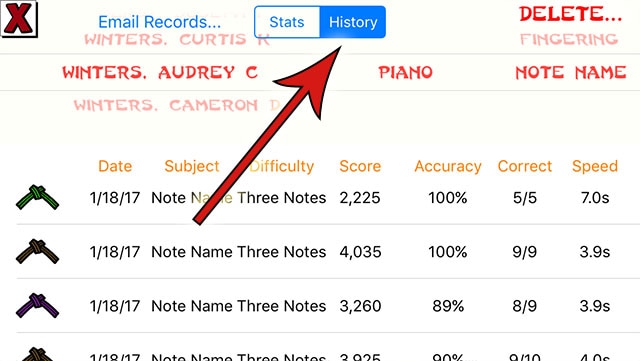 Music iPad App Student Assessment Data