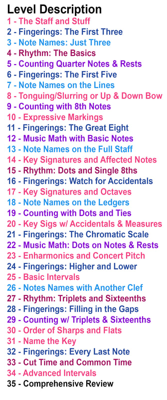 Music Theory App 35 Levels for Band Orchestra